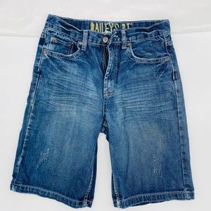 Baileys PT Boys Distressed Blue Jean Shorts Sz 14